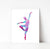 Set of 3 ballet watercolor painting