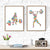 Set of 2 weight lifter girls watercolor painting print