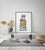 Gig tabby cat reading book library painting watercolor