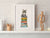 Gig tabby cat reading book library painting watercolor