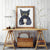 Cat drinking coffee painting kitchen wall poster watercolor