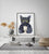 Cat drinking coffee painting kitchen wall poster watercolor