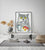 Cheshire cat breakfast painting kitchen wall poster watercolor