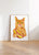 Hotdog cat painting kitchen wall poster watercolor