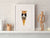 3 scoop ice cream cone cats painting kitchen watercolor