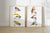 Set of 2 fly fishing lure watercolor painting print