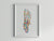 Foot print modern bones watercolor