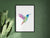 Hummingbird watercolor painting print