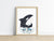 Orca whale washing hands bath watercolor painting