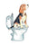 Set of 3 beagle dog toilet painting