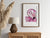 Flamingo painting wall poster watercolor