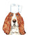 Set of 3 basset hound dog toilet painting