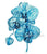 Orchid flower blue tropical plant painting
