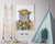 Dandelion flower cat peeking painting