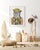 Dandelion flower cat peeking painting