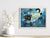 Black cat submarine painting