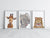 Set of 3 african animals braces painting