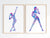 Set of 2 jazz dance art print watercolor painting