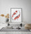 Koi fish watercolor painting print