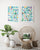 Set of 2 seaglass watercolor painting print