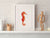 Seahorse watercolor painting print
