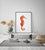 Seahorse watercolor painting print