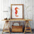 Seahorse watercolor painting print