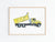 Dump truck construction print watercolor