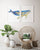 Set of 2 whale watercolor painting print