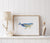 Humpback whale watercolor painting print