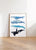 Set of 4 whale watercolor painting print