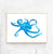 Octopus watercolor painting print