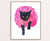 Ballerina black cat wall poster watercolor