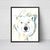 Polar bear watercolor painting print