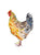 Chicken watercolor painting print