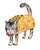 Taco cat painting kitchen wall poster watercolor