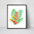 Heliconia flower painting abstract watercolor