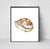 Tiger cowrie shell coastal watercolor painting print