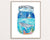 Humpback whale in maison jar watercolor painting print