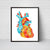 Heart watercolor print