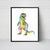 T-rex dinosaur painting watercolour