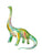 Brontosaurus dinosaur painting watercolour