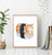 Sushi cat painting kitchen wall poster watercolor