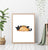 Taco cat painting kitchen wall poster watercolor