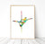 Set of 2 pole dance art yoga watercolor painting print