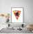Pizza cat painting kitchen wall poster watercolor