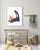 Orca whale with pizza watercolor painting print