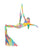 Set of 2 aerial silky art silks yoga print watercolor painting