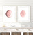 Set of 2 pink moon watercolor painting print