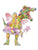 T-rex princess fairy dinosaur painting watercolour